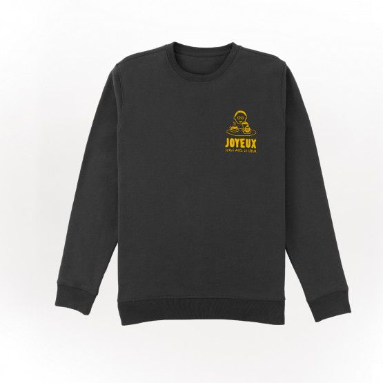 Café Joyeux - Sweat Shirt Zwart voor Volwassenen - Gezicht