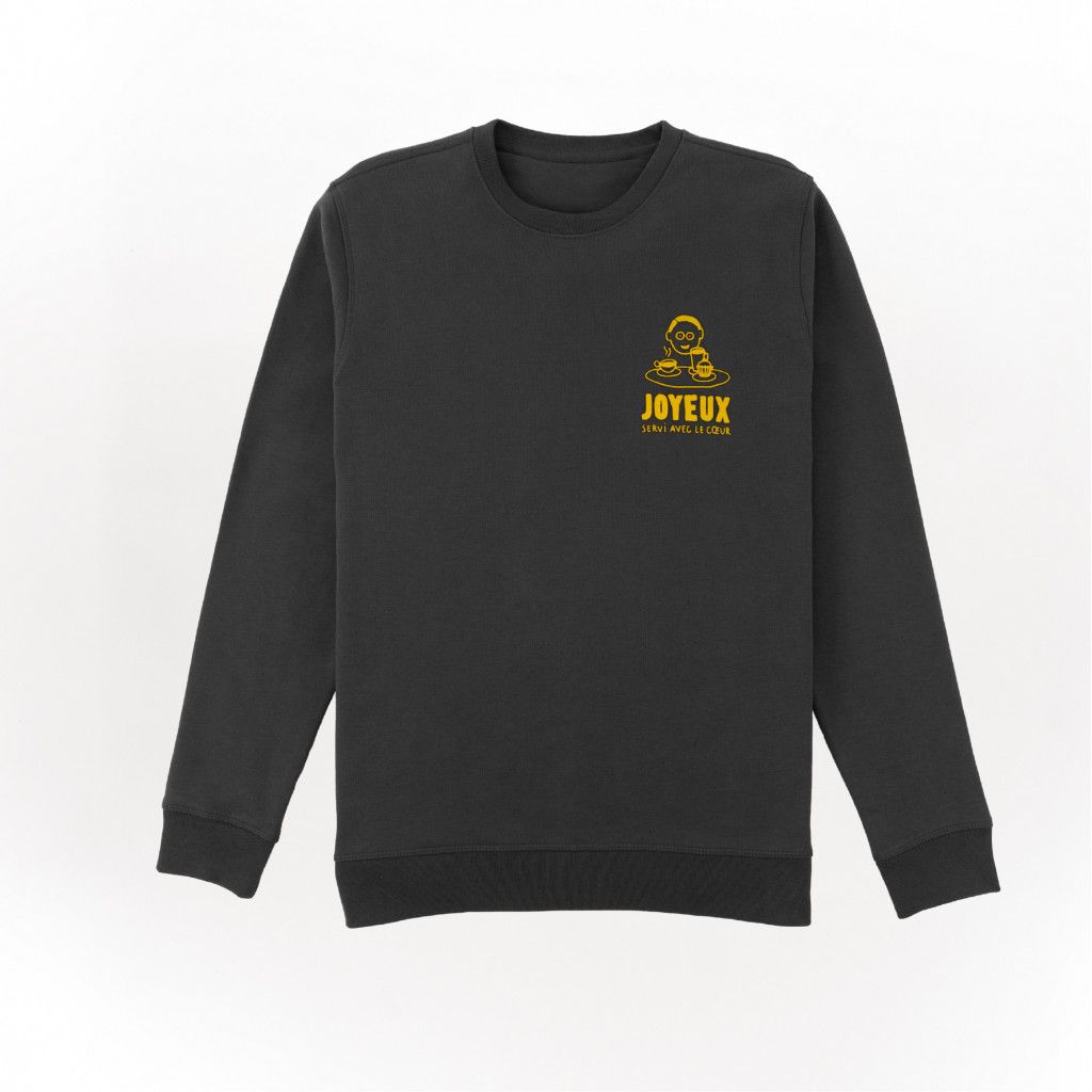 Café Joyeux - Sweat Shirt voor volwassenen Grijs - Gezicht