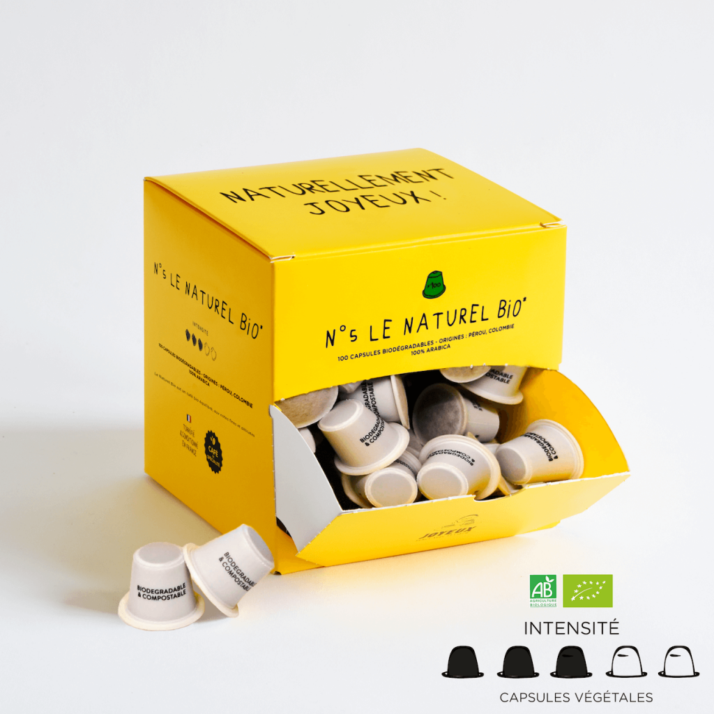 Café en capsules N°5 Le Naturel-Bio* x100